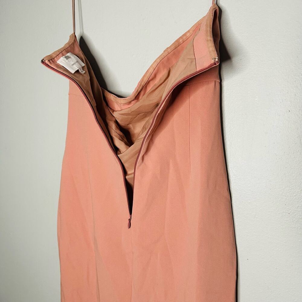 CINQ A SEPT Pink Luna Strapless Straight Neckline Hourglass Gown Dress Size 8 - Picture 9 of 11